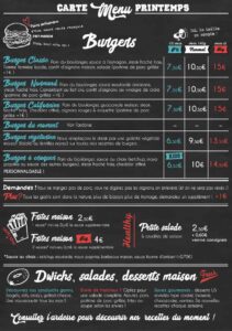 au Camion à croquer food truck burger rennes cesson chantepie saint-médard sur ille carte menu burger