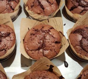 muffin au chocolat façon brownie aux noix et noix de pécan au Camion à Croquer food truck à Rennes